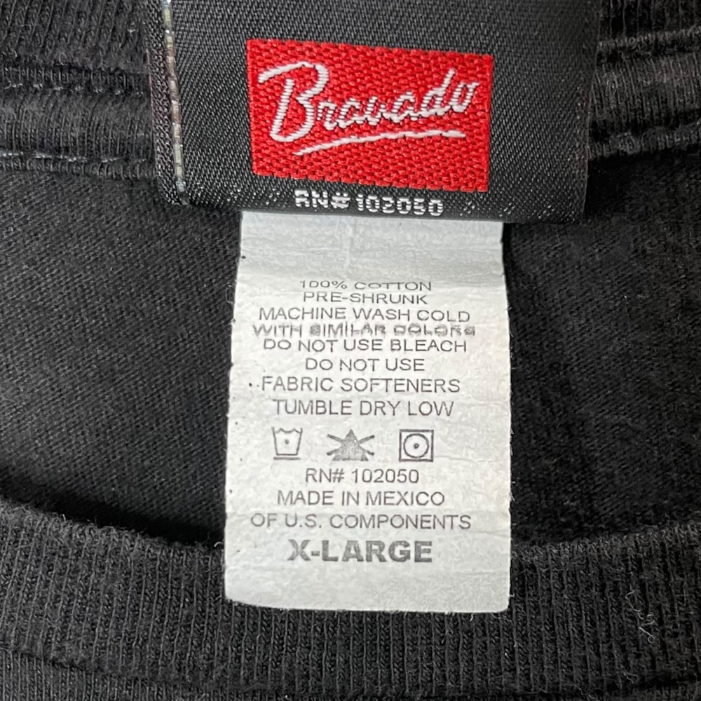 Harley Davidson Y2K Graphic Tee XL Fitted Biker Babe Eagle Heart Black Shirt - Picture 5 of 5